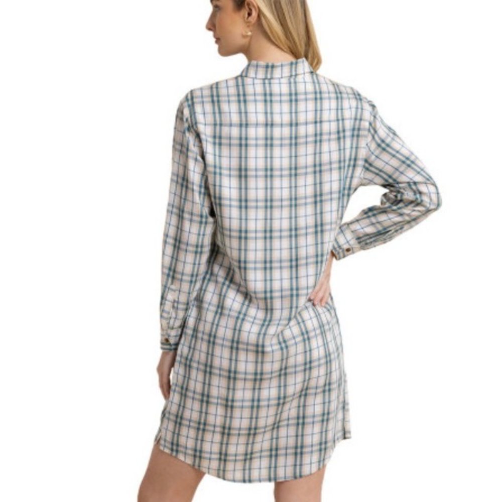 Southern Tide Kamryn Chilly Morning Plaid Dress Size M - Picture 2 of 8